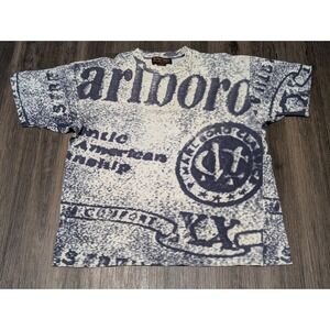 Vintage Marlboro Classics All Over Print T Shirt Mens Large AOP‎ Tee